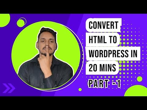 HTML to WordPress | WordPress Theme Development Complete Course Tutorial | Best WordPress Theme P-1 thumbnail