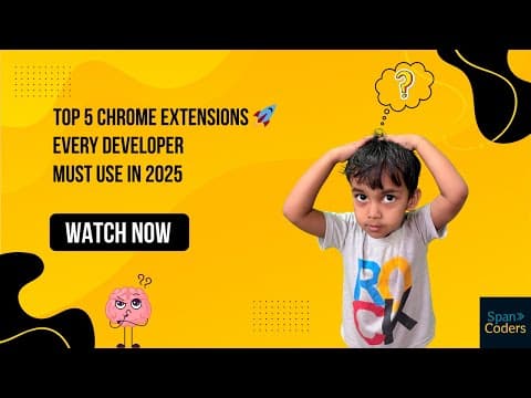 Top 5 Chrome Extensions Every Developer Must Use in 2025 🚀 | Live Demo #reactjs #tips thumbnail
