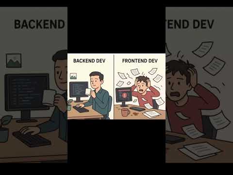 Backend devs be like ☕😌Frontend  devs be like 😵💻🔥Which side are you on? #shorts #youtubeshorts thumbnail