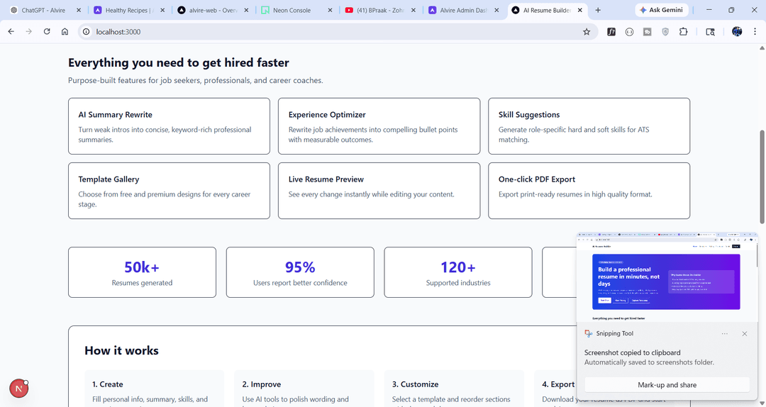 AI Resume Builder SaaS Monorepo screenshot