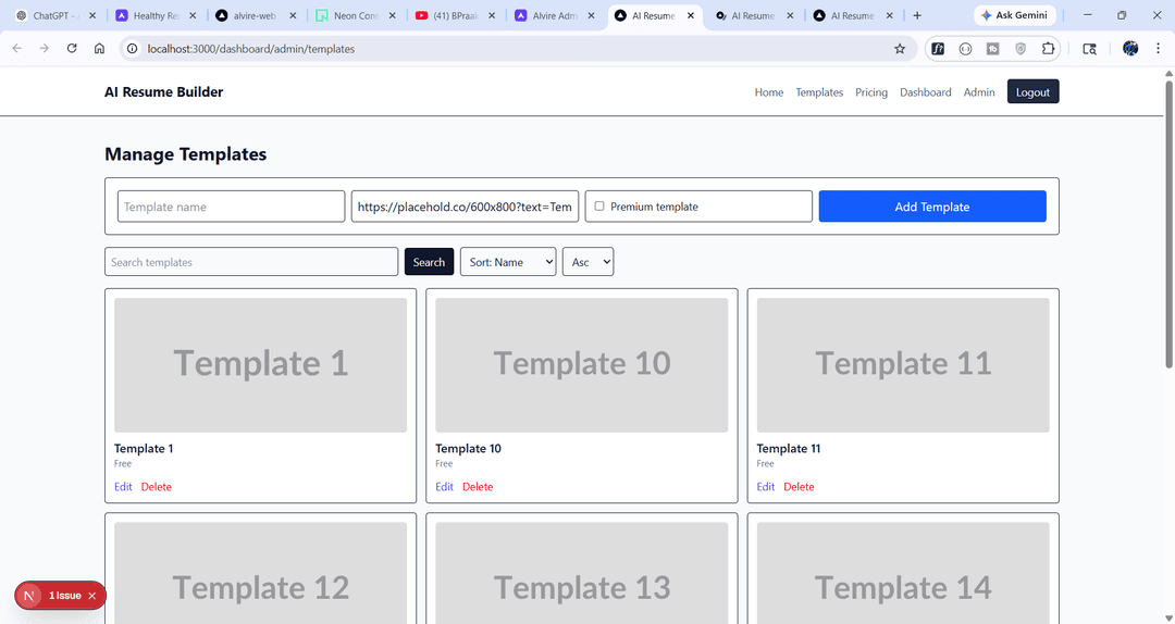 AI Resume Builder SaaS Monorepo screenshot