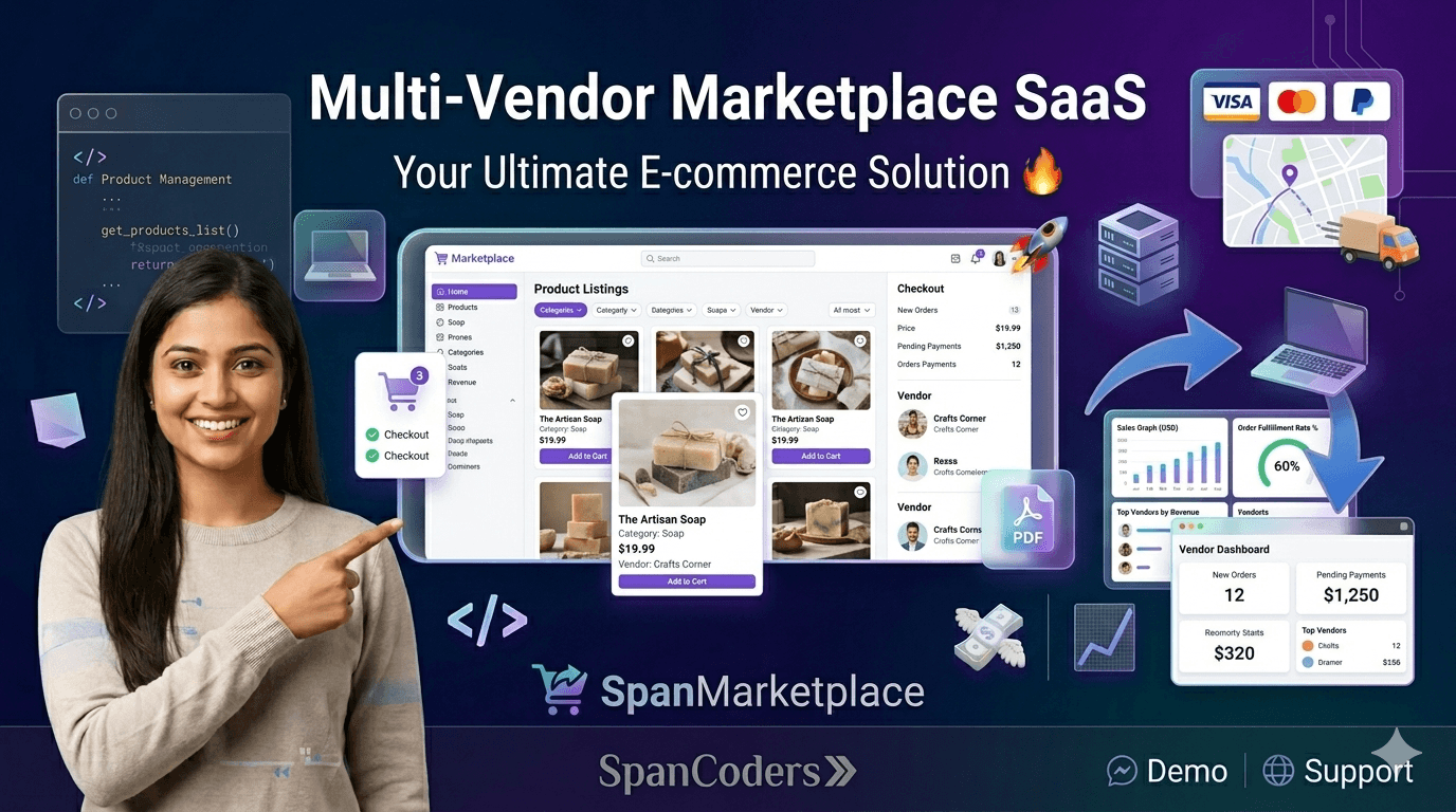 Multi-Vendor E-Commerce SaaS Platform feature image
