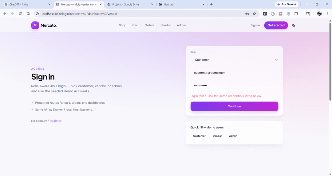 Multi-Vendor E-Commerce SaaS Platform screenshot